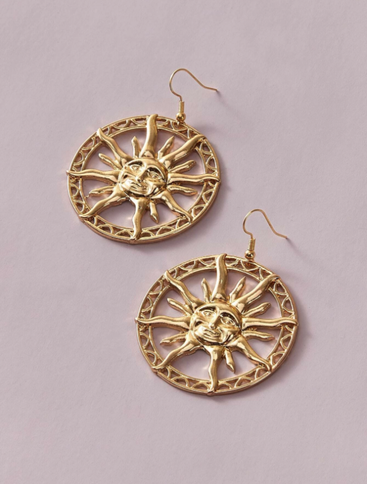 Hollow Out Sun  Earrings