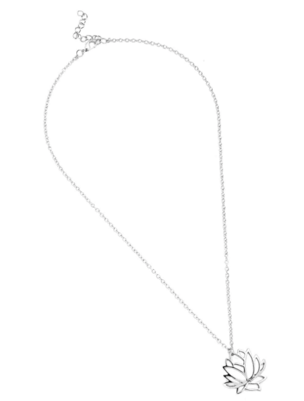 Hollow Lotus Pendant Necklace