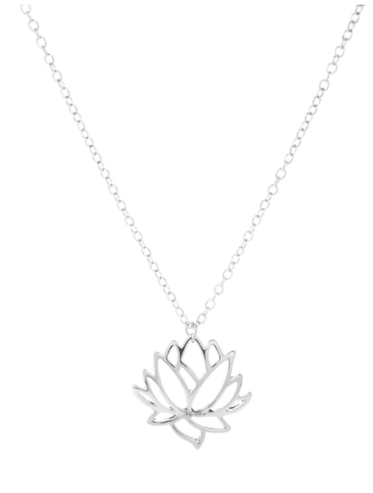 Hollow Lotus Pendant Necklace