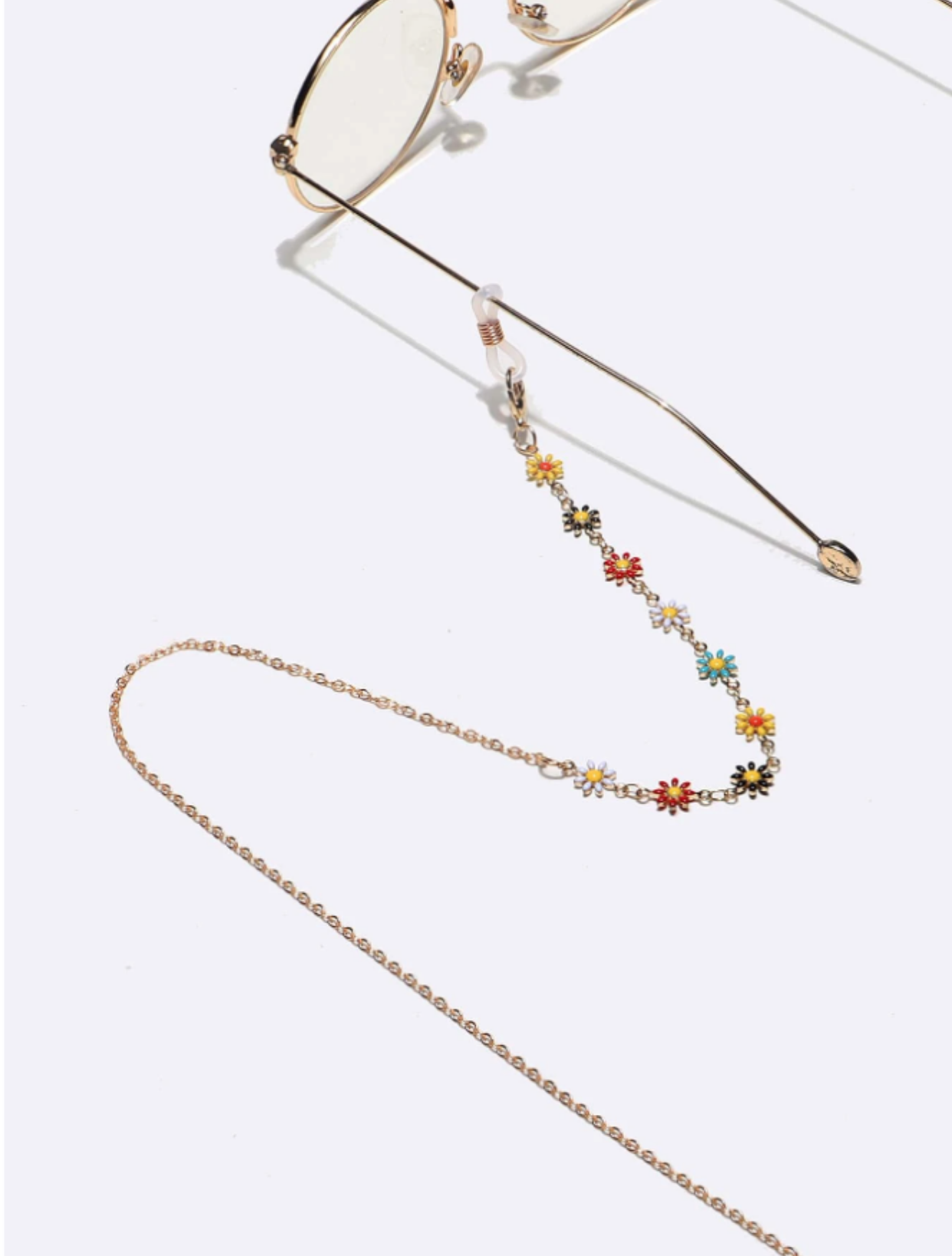 Flower Decor Glasses Chain