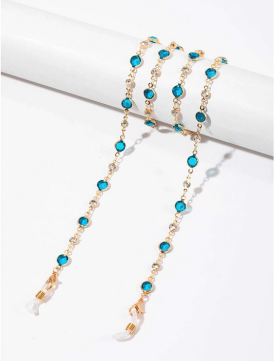 Topaz Blue Glasses Chain