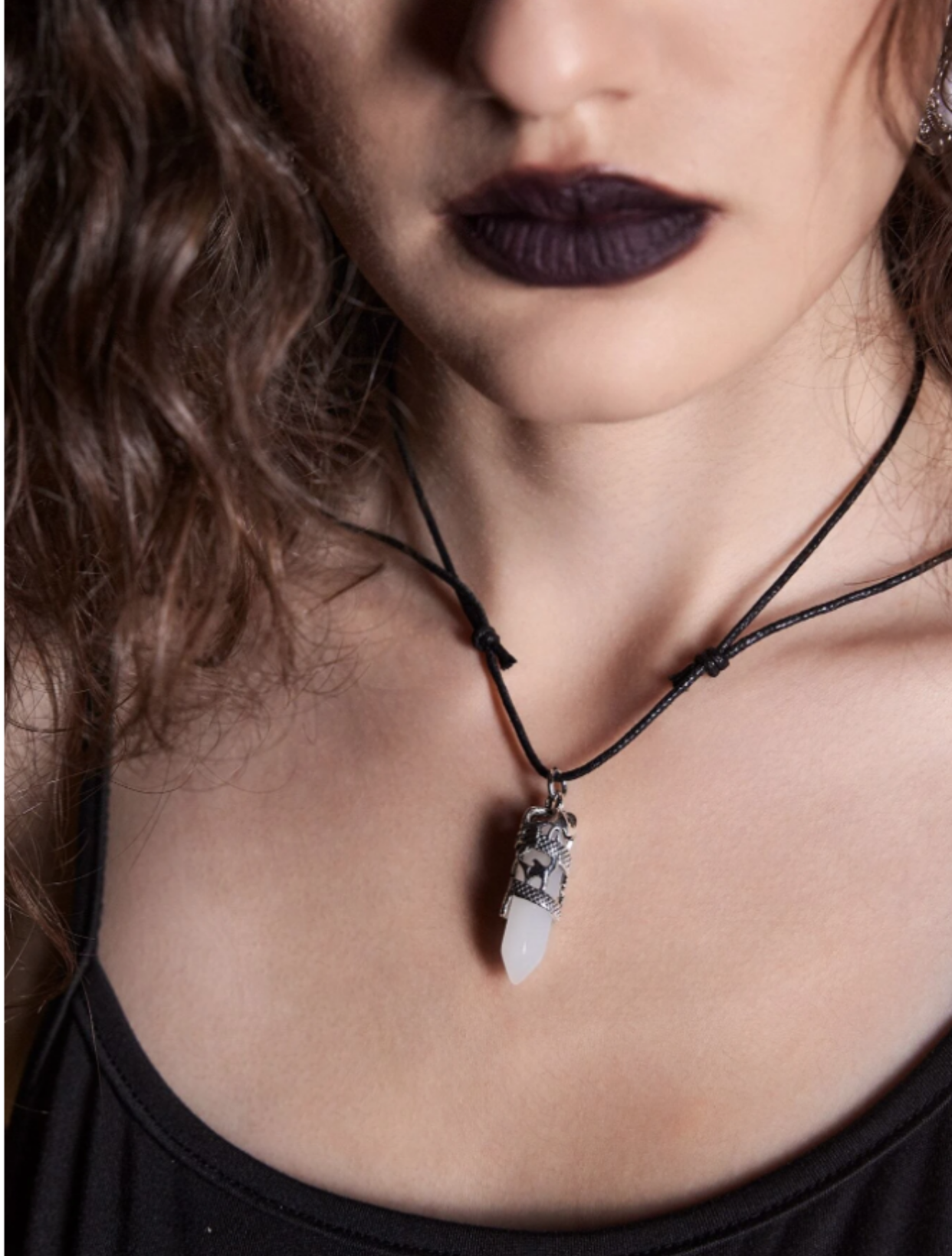 Goth Geometric Charm Necklace
