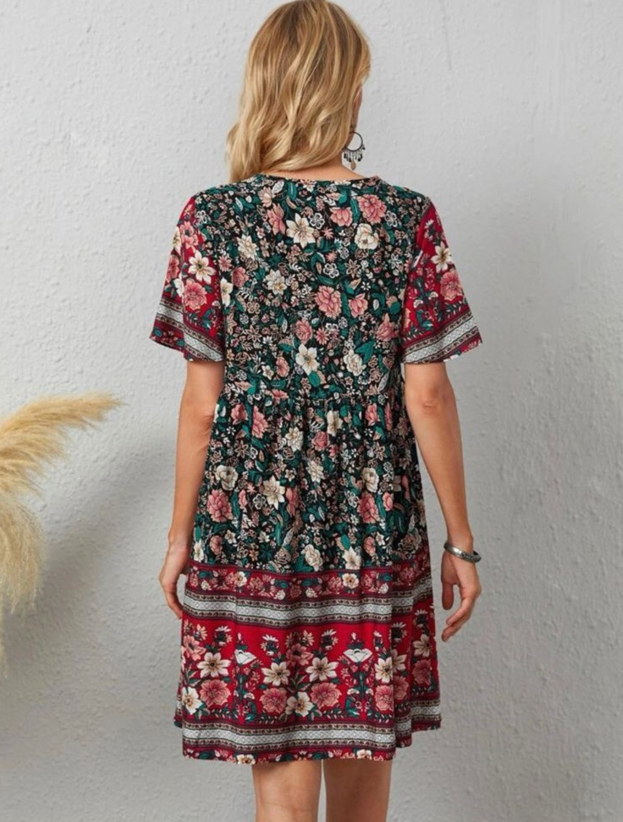 Floral Print Smock dress