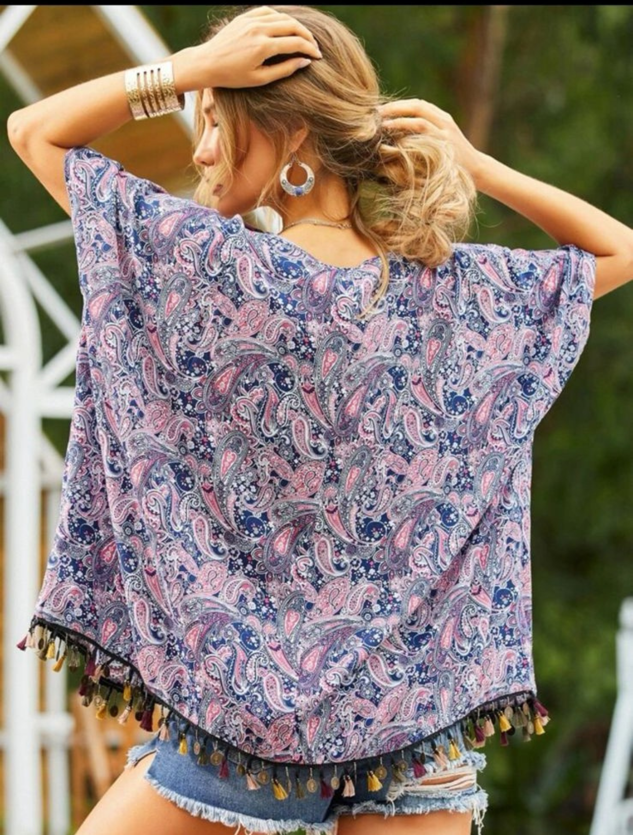 Paisley Dolman Sleeve Blouse