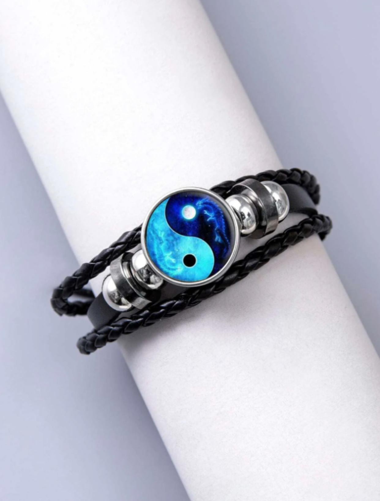 Men Yin & Yang Detail Bracelet