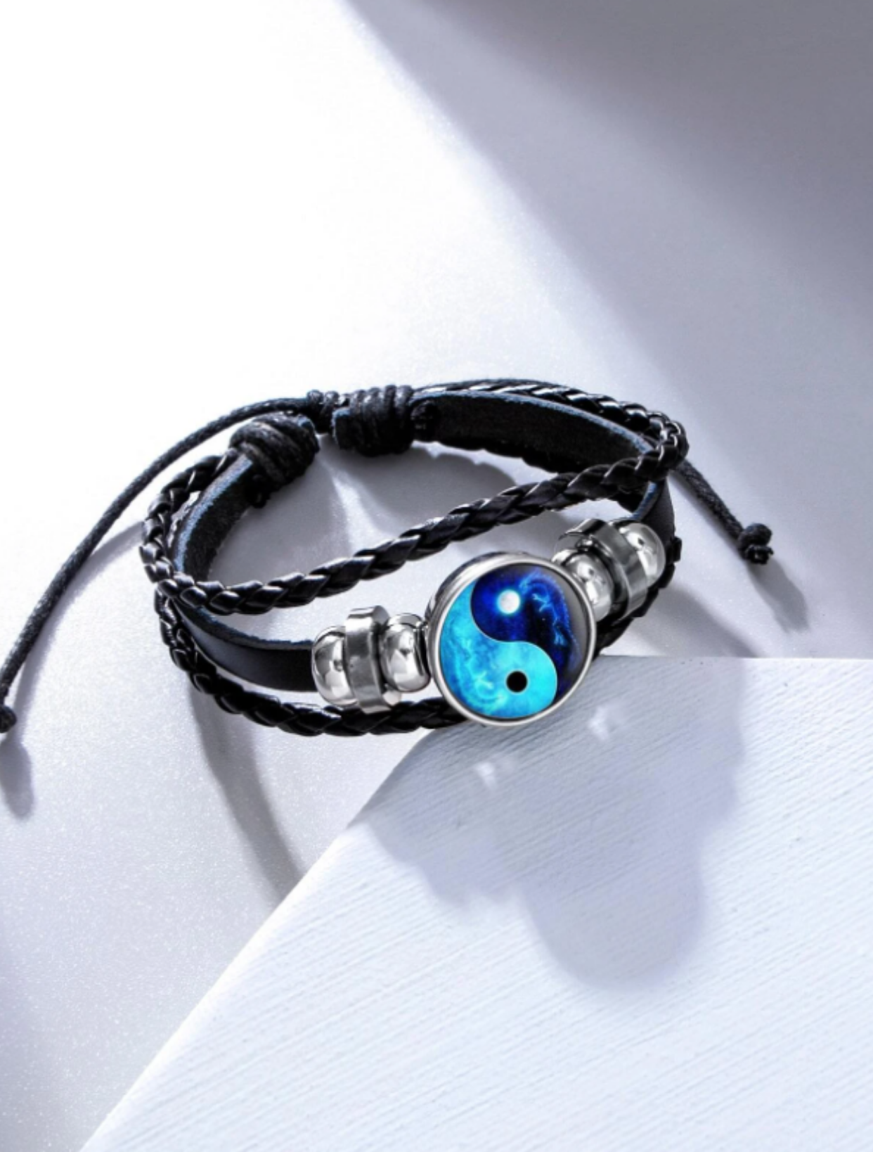 Men Yin & Yang Detail Bracelet