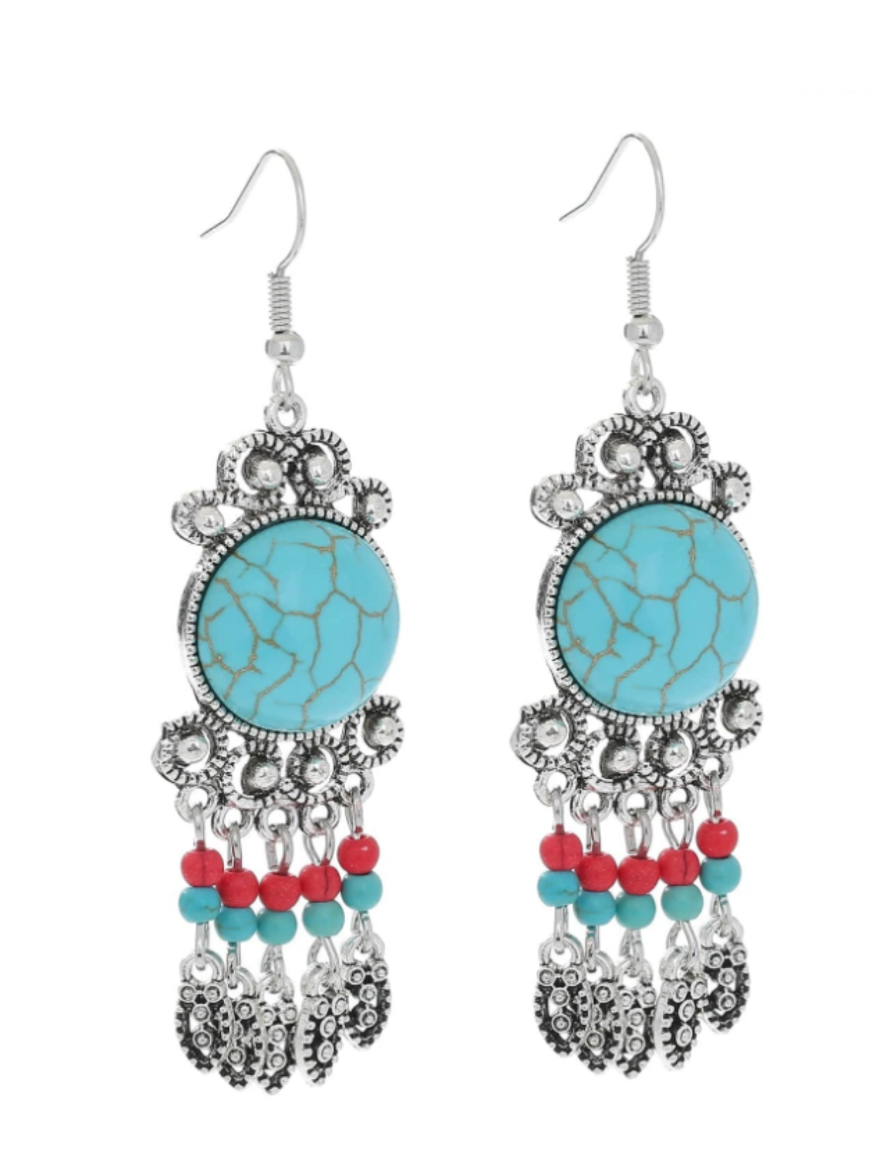 Bead Tassel Drop Earrings
