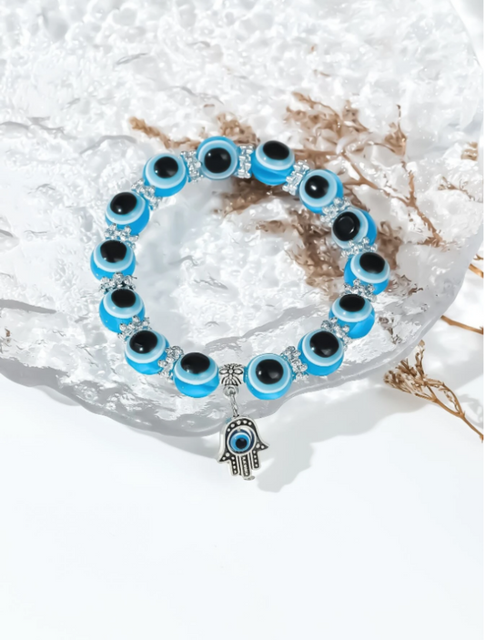Hamsa Charm Beaded Bracelet