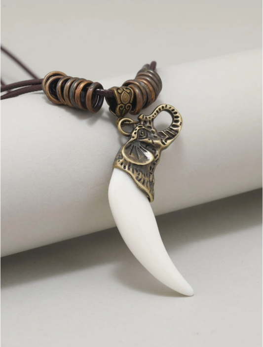 Men Elephant Charm Necklace