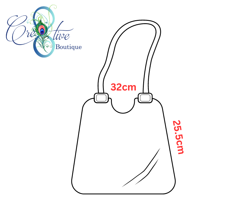 Elegant Blue Tote Bag with Adjustable Embroidery Strap