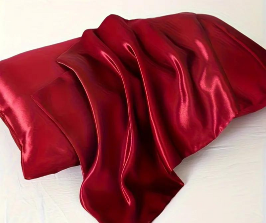 Deep Red  Satin Pillowcases