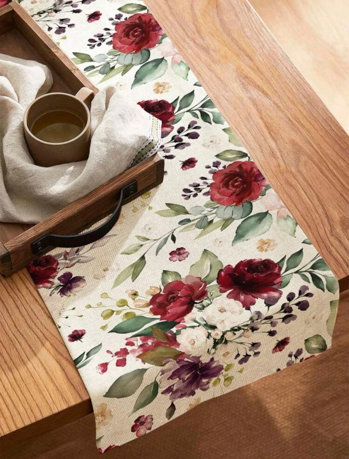 Different Shades of Roses and Leaves
