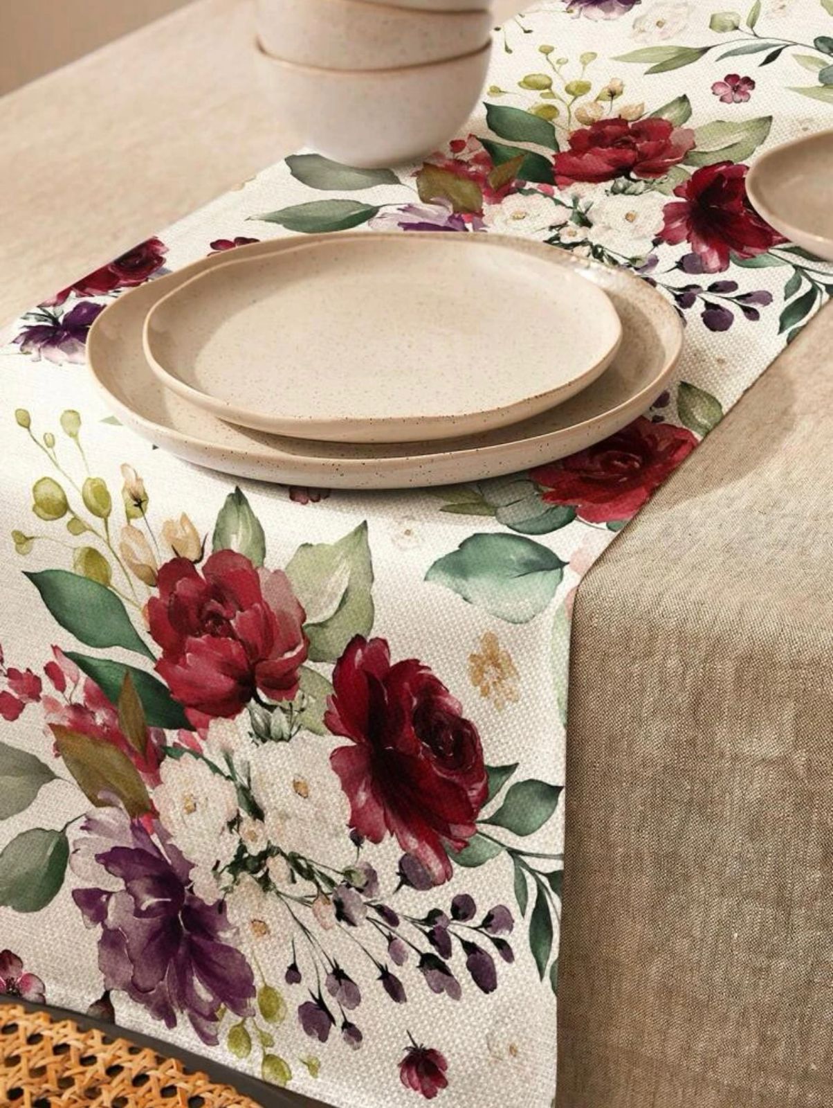 Different Shades of Roses and Leaves